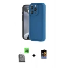 MARSİLYAN™- iPhone 16 Pro Kılıf Yankı Yansıma Özel Seri - Siyah Buffer Hayalet Cam Ekran Koruyucu + Raze Metal Kamera Lens - SH