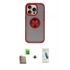 MARSİLYAN™- iPhone 16 Pro Kılıf Yörünge Çizgi - Şeffaf Pasifik Cam Ekran Koruyucu + Raze Metal Kamera Lens - CLTM