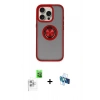 MARSİLYAN™- iPhone 16 Pro Kılıf Yörünge Çizgi - Siyah 3D Antistatik Seramik Nano Ekran Koruyucu + Raze Metal Kamera Lens - BZ