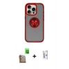 MARSİLYAN™- iPhone 16 Pro Kılıf Yörünge Çizgi - Siyah Bilvis 0.18mm Plus Cam Ekran Koruyucu + Raze Metal Kamera Lens - CLTM
