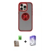 MARSİLYAN™- iPhone 16 Pro Kılıf Yörünge Çizgi - Siyah Bilvis 5in1 3D Magic Cam Ekran Koruyucu + Raze Metal Kamera Lens - CLTM