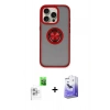 MARSİLYAN™- iPhone 16 Pro Kılıf Yörünge Çizgi - Siyah Bilvis 5in1 5D Magic Hayalet Cam Ekran Koruyucu + Raze Metal Kamera Lens - BZ