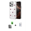MARSİLYAN™- iPhone 16 Pro Kılıf Yörünge Form - Siyah Bilvis 0.18mm Plus Cam Ekran Koruyucu + Raze Metal Kamera Lens - SH