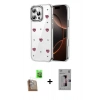 MARSİLYAN™- iPhone 16 Pro Kılıf Yörünge Form - Siyah Bilvis 3D Mat Cam Ekran Koruyucu + Raze Metal Kamera Lens - CLTM