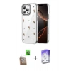 MARSİLYAN™- iPhone 16 Pro Kılıf Yörünge Form - Siyah Bilvis 5in1 3D Magic Cam Ekran Koruyucu + Raze Metal Kamera Lens - CLTM