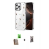 MARSİLYAN™- iPhone 16 Pro Kılıf Yörünge Form - Siyah Bilvis Hayalet Cam Ekran Koruyucu + Raze Metal Kamera Lens - CLTM
