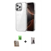 MARSİLYAN™- iPhone 16 Pro Kılıf Yörünge Form - Siyah Bilvis Hayalet Cam Ekran Koruyucu + Raze Metal Kamera Lens - CLTM