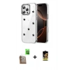 MARSİLYAN™- iPhone 16 Pro Kılıf Yörünge Form - Siyah Buffer Cam Ekran Koruyucu + Çöl Titanyum Raze Metal Kamera Lens