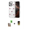 MARSİLYAN™- iPhone 16 Pro Kılıf Yörünge Form - Siyah Buffer Cam Ekran Koruyucu + Çöl Titanyum Raze Metal Kamera Lens