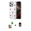 MARSİLYAN™- iPhone 16 Pro Kılıf Yörünge Form - Siyah Buffer Hayalet Cam Ekran Koruyucu + Çöl Titanyum Raze Metal Kamera Lens