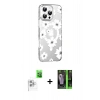 MARSİLYAN™- iPhone 16 Pro Kılıf Yörünge Işık Prime - Şeffaf 360 Full Body Arka Koruyucu + Raze Metal Kamera Lens - BZ