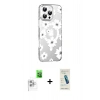 MARSİLYAN™- iPhone 16 Pro Kılıf Yörünge Işık Prime - Şeffaf Pasifik Cam Ekran Koruyucu + Raze Metal Kamera Lens - BZ