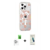 MARSİLYAN™- iPhone 16 Pro Kılıf Yörünge Işık Prime - Şeffaf Pasifik Cam Ekran Koruyucu + Raze Metal Kamera Lens - BZ