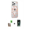 MARSİLYAN™- iPhone 16 Pro Kılıf Yörünge Işık Prime - Siyah 360 Mat Full Body Arka Koruyucu + Raze Metal Kamera Lens - CLTM