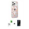 MARSİLYAN™- iPhone 16 Pro Kılıf Yörünge Işık Prime - Siyah 3D Antistatik Hayalet Cam Ekran Koruyucu + Raze Metal Kamera Lens - BZ