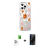 MARSİLYAN™- iPhone 16 Pro Kılıf Yörünge Işık Prime - Siyah 3D Antistatik Hayalet Cam Ekran Koruyucu + Raze Metal Kamera Lens - BZ