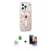 MARSİLYAN™- iPhone 16 Pro Kılıf Yörünge Işık Prime - Siyah 3D Antistatik Mat Seramik Nano Ekran Koruyucu + Raze Metal Kamera Lens - BZ