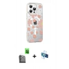 MARSİLYAN™- iPhone 16 Pro Kılıf Yörünge Işık Prime - Siyah 3D Antistatik Seramik Nano Ekran Koruyucu + Raze Metal Kamera Lens - SH