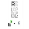 MARSİLYAN™- iPhone 16 Pro Kılıf Yörünge Işık Prime - Siyah Bilvis 0.18mm Plus Cam Ekran Koruyucu + Siyah Raze Metal Kamera Lens
