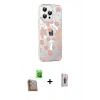 MARSİLYAN™- iPhone 16 Pro Kılıf Yörünge Işık Prime - Siyah Bilvis 3D Cam Ekran Koruyucu + Raze Metal Kamera Lens - CLTM