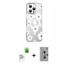 MARSİLYAN™- iPhone 16 Pro Kılıf Yörünge Işık Prime - Siyah Bilvis 3D Mat Cam Ekran Koruyucu + Raze Metal Kamera Lens - BZ