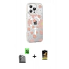 MARSİLYAN™- iPhone 16 Pro Kılıf Yörünge Işık Prime - Siyah Buffer Cam Ekran Koruyucu + Siyah Raze Metal Kamera Lens