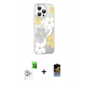 MARSİLYAN™- iPhone 16 Pro Kılıf Yörünge Işık Prime - Siyah Buffer Hayalet Cam Ekran Koruyucu + Raze Metal Kamera Lens - BZ