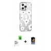 MARSİLYAN™- iPhone 16 Pro Kılıf Yörünge Işık Prime - Siyah Buffer Hayalet Cam Ekran Koruyucu + Raze Metal Kamera Lens - BZ