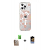 MARSİLYAN™- iPhone 16 Pro Kılıf Yörünge Işık Prime - Siyah Buffer Hayalet Cam Ekran Koruyucu + Raze Metal Kamera Lens - CLTM
