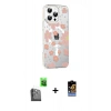 MARSİLYAN™- iPhone 16 Pro Kılıf Yörünge Işık Prime - Siyah Buffer Hayalet Cam Ekran Koruyucu + Raze Metal Kamera Lens - SH