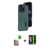 MARSİLYAN™- iPhone 16 Pro Kılıf Yörünge Işık Serisi - Şeffaf 360 Full Body Arka Koruyucu + Raze Metal Kamera Lens - CLTM