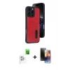 MARSİLYAN™- iPhone 16 Pro Kılıf Yörünge Işık Serisi - Siyah 3D Antistatik Mat Seramik Nano Ekran Koruyucu + Raze Metal Kamera Lens - BZ