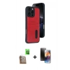 MARSİLYAN™- iPhone 16 Pro Kılıf Yörünge Işık Serisi - Siyah 3D Antistatik Mat Seramik Nano Ekran Koruyucu + Raze Metal Kamera Lens - CLTM
