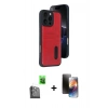 MARSİLYAN™- iPhone 16 Pro Kılıf Yörünge Işık Serisi - Siyah 3D Antistatik Mat Seramik Nano Ekran Koruyucu + Raze Metal Kamera Lens - SH