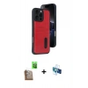 MARSİLYAN™- iPhone 16 Pro Kılıf Yörünge Işık Serisi - Siyah 3D Antistatik Seramik Nano Ekran Koruyucu + Raze Metal Kamera Lens - CLTM
