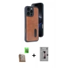MARSİLYAN™- iPhone 16 Pro Kılıf Yörünge Işık Serisi - Siyah Bilvis 3D Mat Cam Ekran Koruyucu + Raze Metal Kamera Lens - CLTM