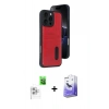 MARSİLYAN™- iPhone 16 Pro Kılıf Yörünge Işık Serisi - Siyah Bilvis 5in1 5D Magic Hayalet Cam Ekran Koruyucu + Raze Metal Kamera Lens - BZ