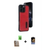 MARSİLYAN™- iPhone 16 Pro Kılıf Yörünge Işık Serisi - Siyah Buffer Hayalet Cam Ekran Koruyucu + Raze Metal Kamera Lens - CLTM
