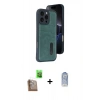 MARSİLYAN™- iPhone 16 Pro Kılıf Yörünge Işık Serisi - Siyah Joko Magic 5D Cam + Raze Metal Kamera Lens - CLTM