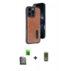 MARSİLYAN™- iPhone 16 Pro Kılıf Yörünge Işık Serisi - Siyah Joko Magic 5D Hayalet Cam + Raze Metal Kamera Lens - SH