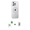 MARSİLYAN™- iPhone 16 Pro Kılıf Yörünge Koleksiyonu - Siyah Bilvis 3D Cam Ekran Koruyucu + Raze Metal Kamera Lens - BZ