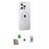 MARSİLYAN™- iPhone 16 Pro Kılıf Yörünge Koleksiyonu - Siyah Bilvis 3D Cam Ekran Koruyucu + Raze Metal Kamera Lens - CLTM