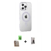 MARSİLYAN™- iPhone 16 Pro Kılıf Yörünge Koleksiyonu - Siyah Bilvis Hayalet Cam Ekran Koruyucu + Raze Metal Kamera Lens - CLTM