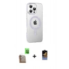 MARSİLYAN™- iPhone 16 Pro Kılıf Yörünge Koleksiyonu - Siyah Buffer Hayalet Cam Ekran Koruyucu + Çöl Titanyum Raze Metal Kamera Lens