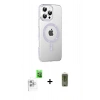 MARSİLYAN™- iPhone 16 Pro Kılıf Yörünge Koleksiyonu - Siyah Joko Magic 5D Hayalet Cam + Raze Metal Kamera Lens - BZ