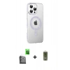 MARSİLYAN™- iPhone 16 Pro Kılıf Yörünge Koleksiyonu - Siyah Joko Magic 5D Hayalet Cam + Raze Metal Kamera Lens - SH
