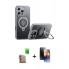 MARSİLYAN™- iPhone 16 Pro Kılıf Zirve Çizgi Prime - Siyah 3D Antistatik Mat Seramik Nano Ekran Koruyucu + Raze Metal Kamera Lens - CLTM