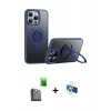 MARSİLYAN™- iPhone 16 Pro Kılıf Zirve Çizgi Prime - Siyah 3D Antistatik Seramik Nano Ekran Koruyucu + Raze Metal Kamera Lens - SH