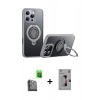 MARSİLYAN™- iPhone 16 Pro Kılıf Zirve Çizgi Prime - Siyah Bilvis 3D Mat Cam Ekran Koruyucu + Raze Metal Kamera Lens - SH