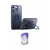 MARSİLYAN™- iPhone 16 Pro Kılıf Zirve Çizgi Prime - Siyah Bilvis 5in1 3D Magic Cam Ekran Koruyucu